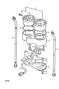 GP125 Спидометр-тахометр