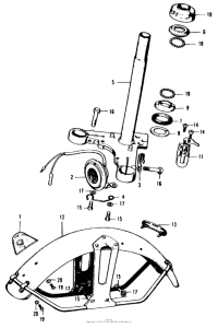 CT90 Steering stem + front fender + horn