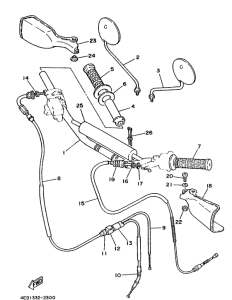 DT80LC Steering handle. cable