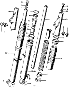 CL70 Передняя вилка
