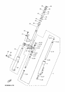 YN50F Вилка передней оси