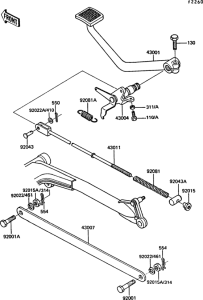 Z550 Педаль тормоза