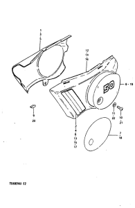 TS50 Обтекатель задний