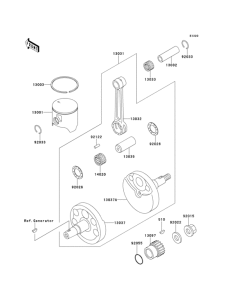 KX125 Crankshaft / piston