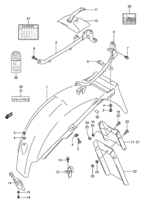 GS500 Заднее крыло