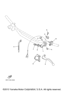 YZ125S1 Рулевые переключатели