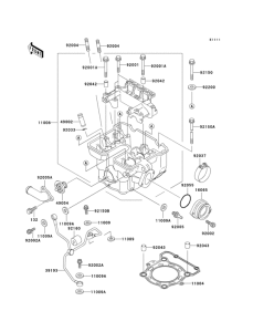 KLX250 Головка цилиндров