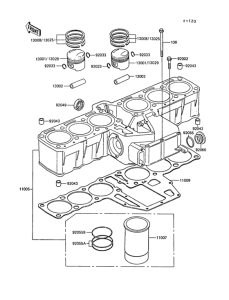 ZG1300 Цилиндр и поршни