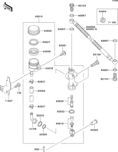 ZX600 Задний торм цилиндр