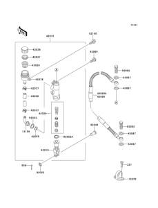 KX500 Задний торм цилиндр