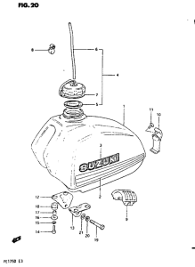 PE175 Топливный бак model
