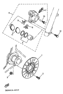 YA50ZA Front brake. caliper