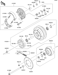 EN500 Заднее колесо и цепь