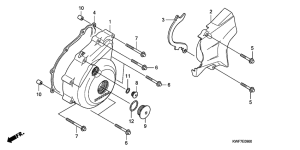 CBF125M Крышка картера левая