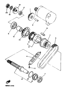 XJ600S Муфта стартера