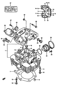 DR600 Головка цилиндров