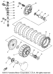 YZ125E Сцепление