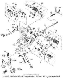 SR500H Подножки