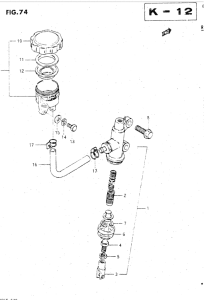 GSX500 Задний тормозной цилиндр