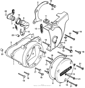  Крышка картера левая