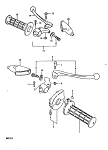 RM125 Handle glip - lever