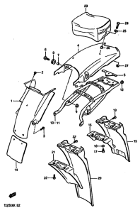 TS250 Заднее крыло