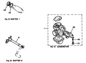 XT500 Shifter 1 and 2, carburetor