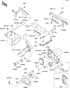 VN1500 Рама ,крепежные детали
