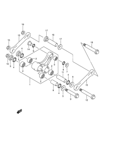 RM250 Втулки заднего рычага