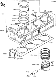 ZX900 Цилиндр и поршни