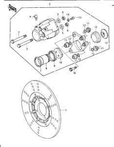 KZ1000 Передний суппорт