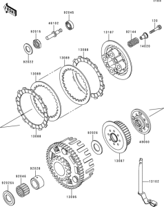 ZX400 Сцепление