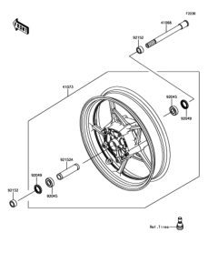 ER650 フロントハブ