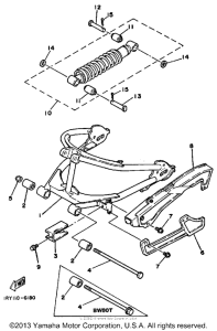 BW80S Swing arm-rear shocks