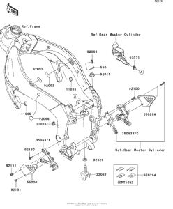 ZX600 Детали рамы (фронт)