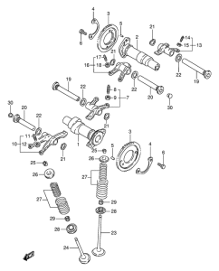 VX800 Распредвал -клапана