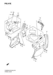 VL800 Обтекатель задний