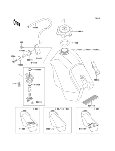 KX500 Топливный бак