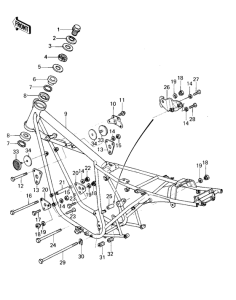 KZ400 Frame / frame fittings