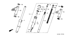 CG125 Вилка передней оси