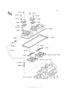 ZX600 Крышка головки цилиндров