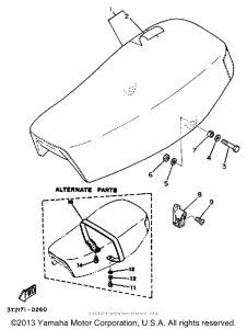 XT250K Сиденье