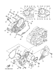YBR250 Крышка картера двигателя