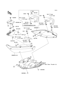 EX650 Обтекатель сидения