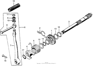 CT70 Кик стартер