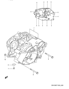 GN125 Картер двигателя