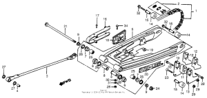 CR450 Swingarm + drive chain 81