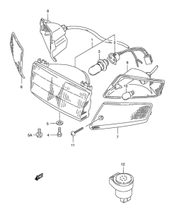 AE50 Headlamp - front turn signal
