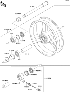 ZX1100 Переднее колесо