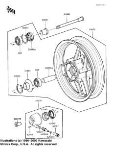 ZX900 Front wheel / hub